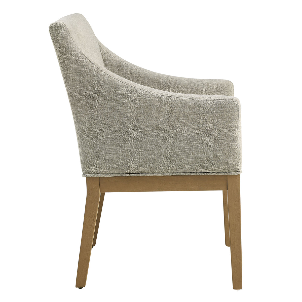 Alton Fabric Upholstered Dining Armchair - Linen Natural