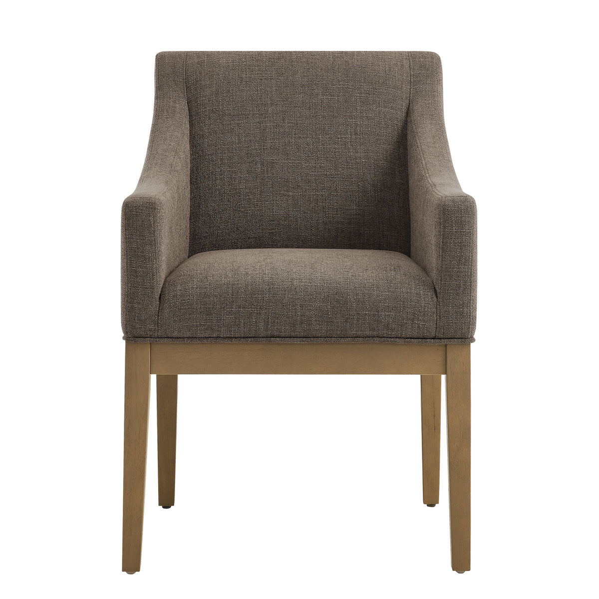 Alton Fabric Upholstered Dining Armchair - Mocha Natural
