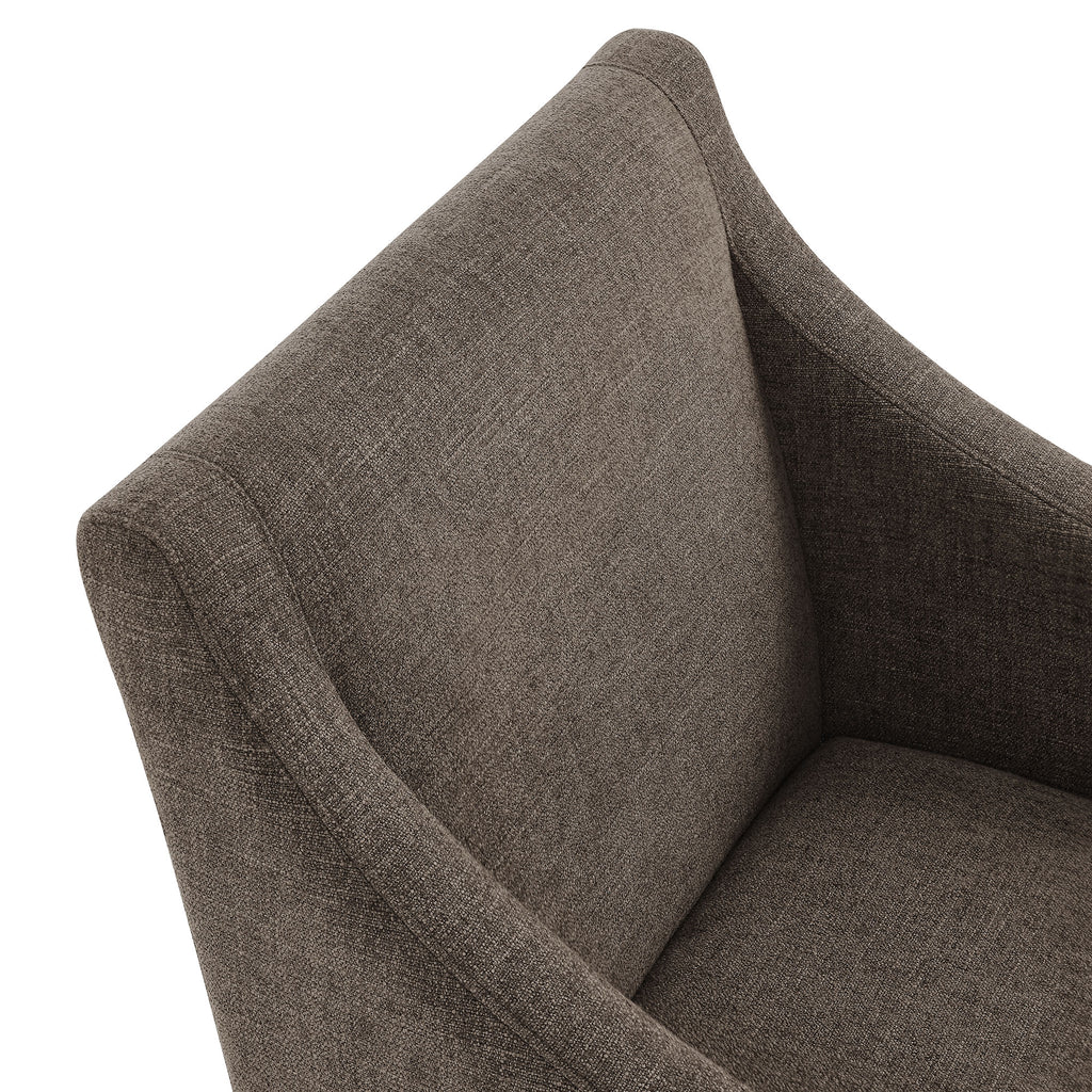 Alton Fabric Upholstered Dining Armchair - Mocha Natural