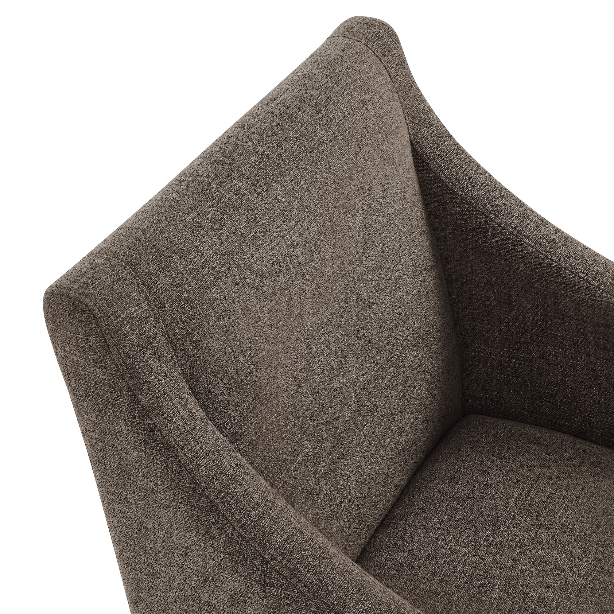Alton Fabric Upholstered Dining Armchair - Mocha Natural