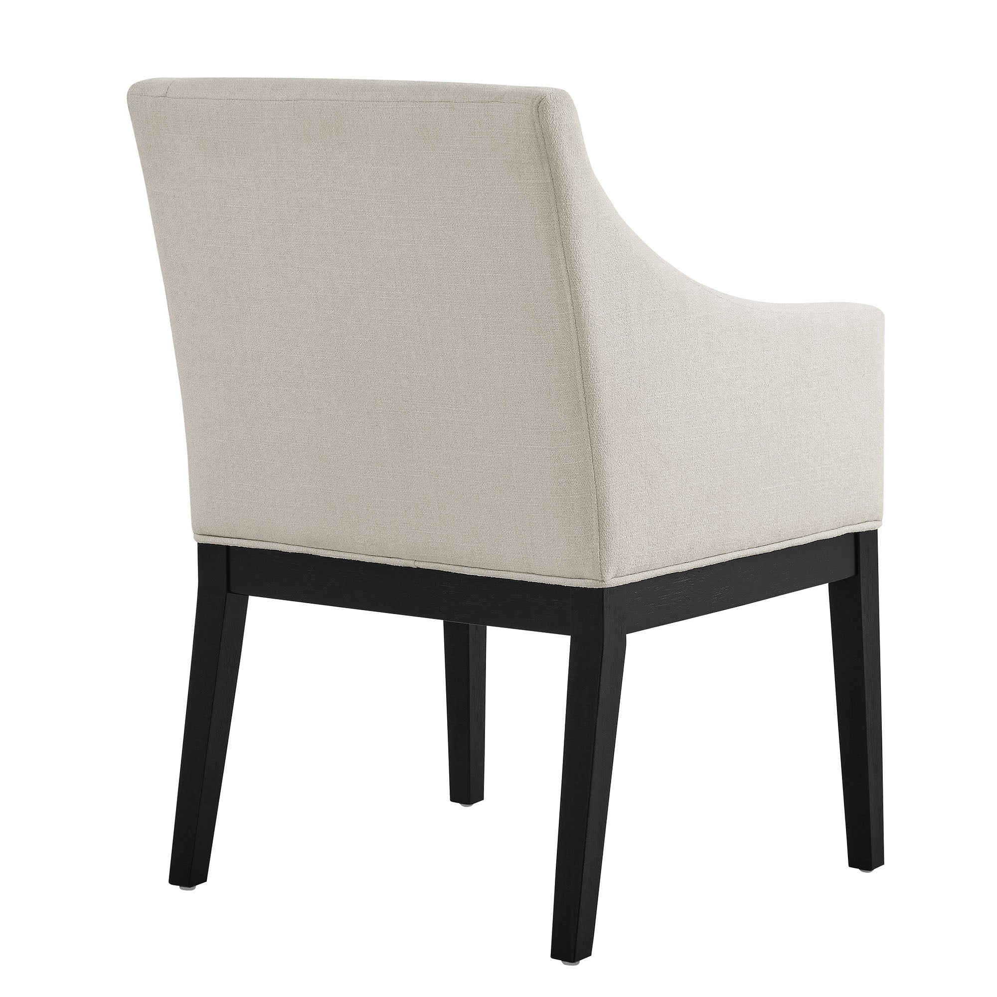 Alton Fabric Upholstered Dining Armchair - Salt Black