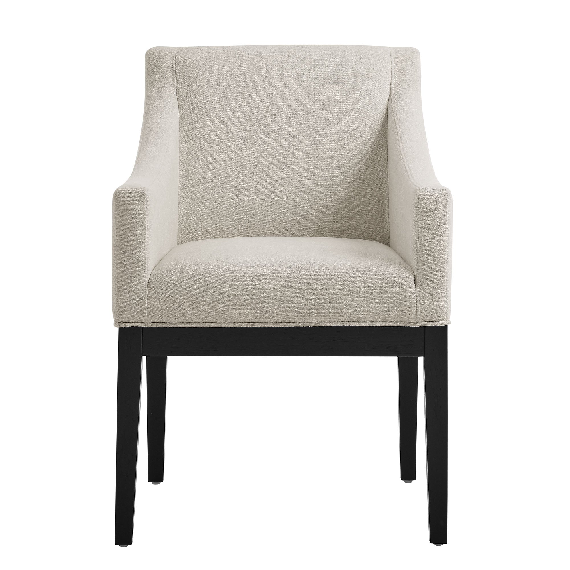 Alton Fabric Upholstered Dining Armchair - Salt Black