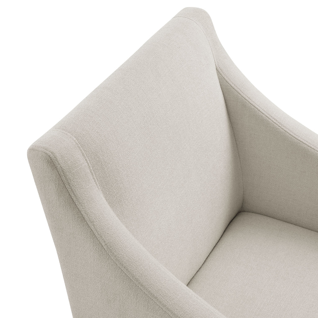 Alton Fabric Upholstered Dining Armchair - Salt Black