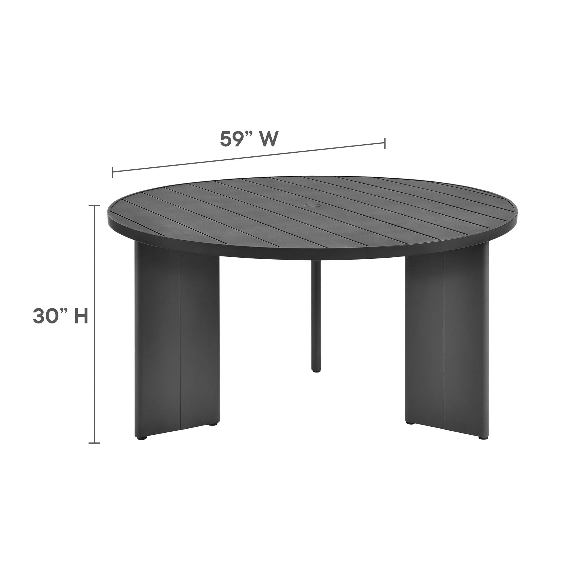 Tahoe 5-Piece Outdoor Patio Aluminum Dining Set - Gray Charcoal
