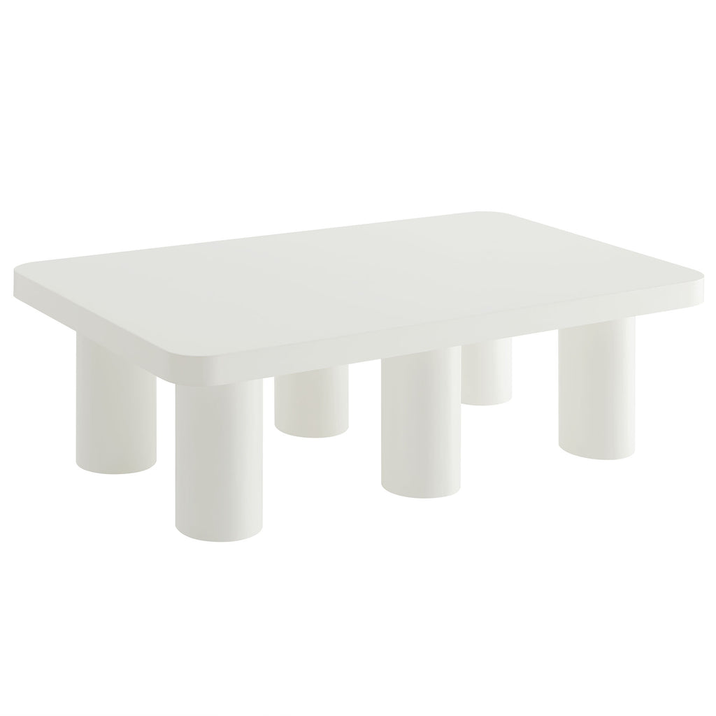 Cleo 54" Rectangular Coffee Table - White