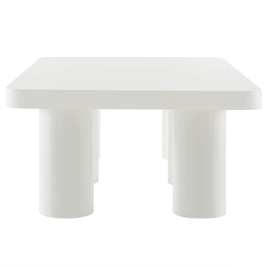 Cleo 54" Rectangular Coffee Table - White
