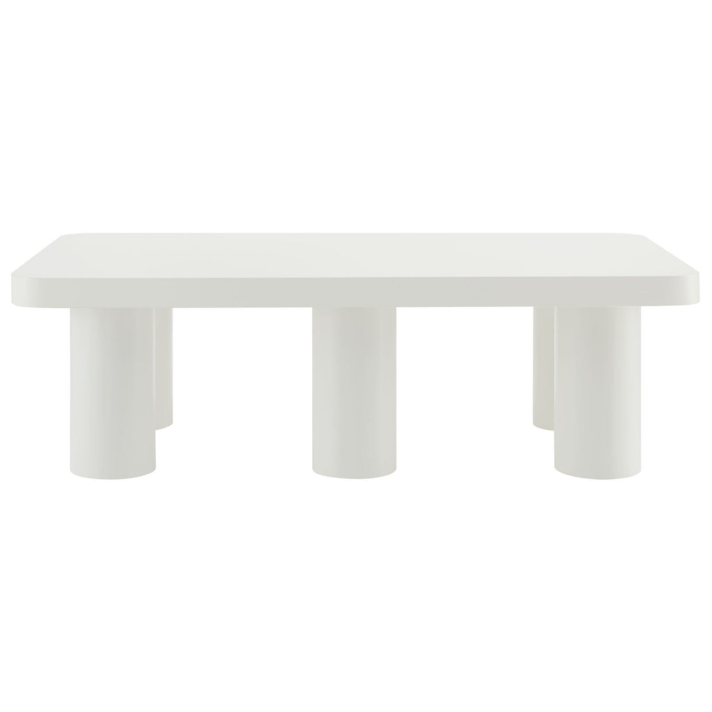 Cleo 54" Rectangular Coffee Table - White