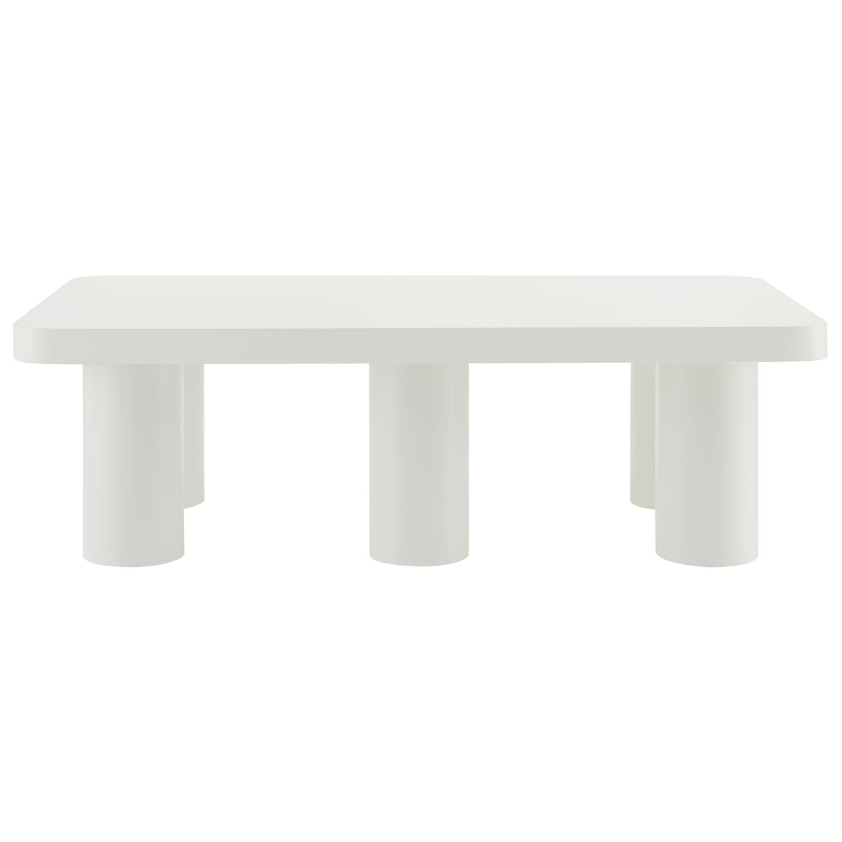 Cleo 54" Rectangular Coffee Table - White