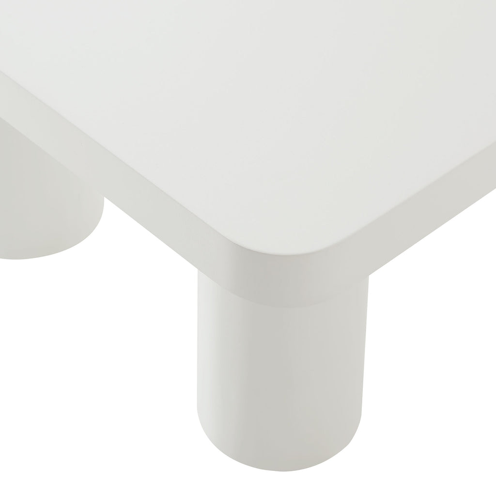 Cleo 54" Rectangular Coffee Table - White