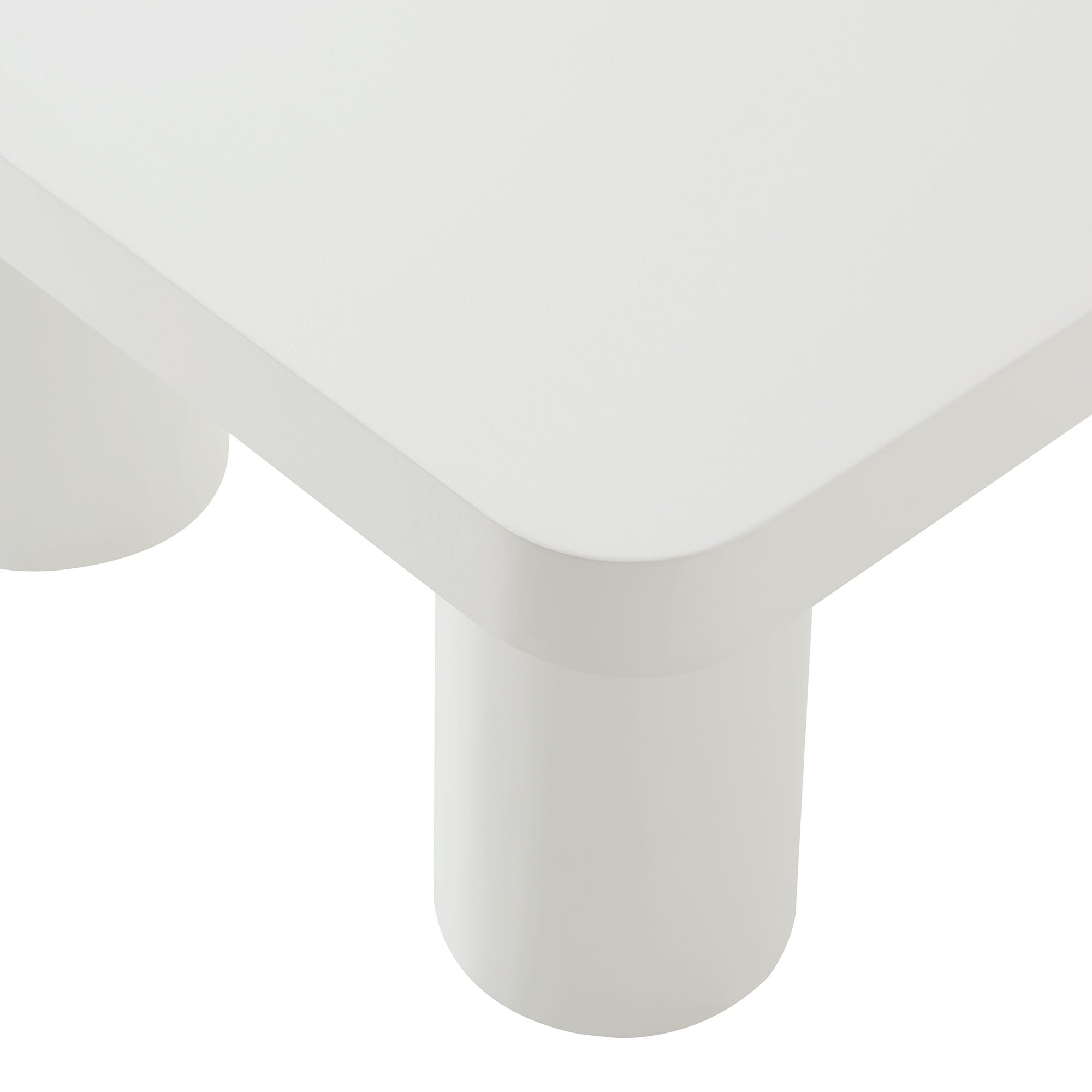 Cleo 54" Rectangular Coffee Table - White