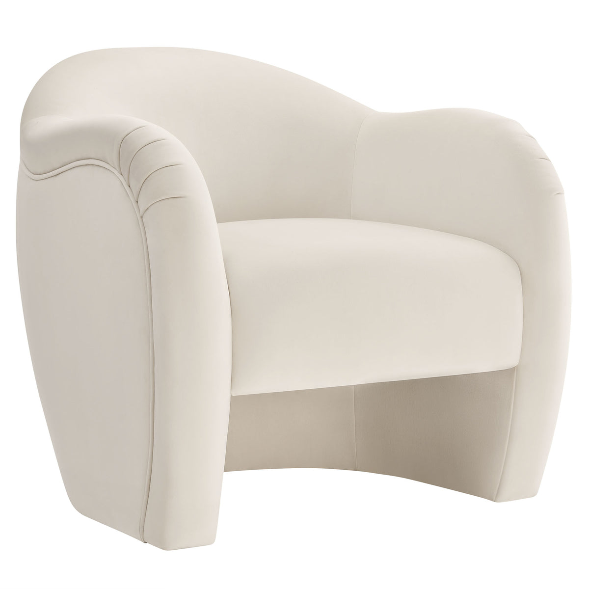 Compose Performance Velvet Accent Chair - Alabaster
