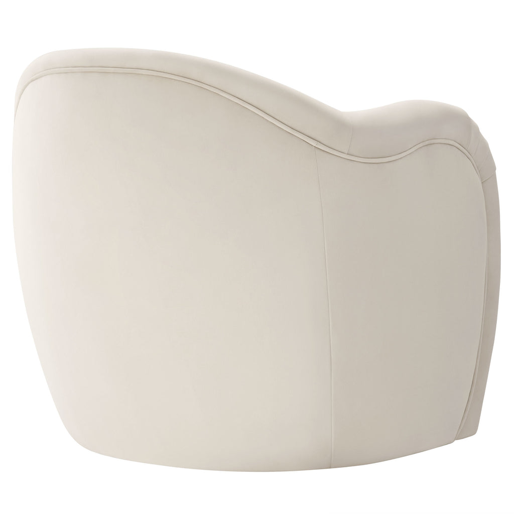 Compose Performance Velvet Accent Chair - Alabaster
