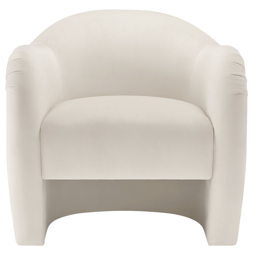 Compose Performance Velvet Accent Chair - Alabaster