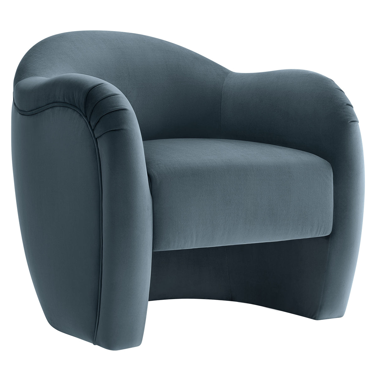 Compose Performance Velvet Accent Chair - Cadet Blue