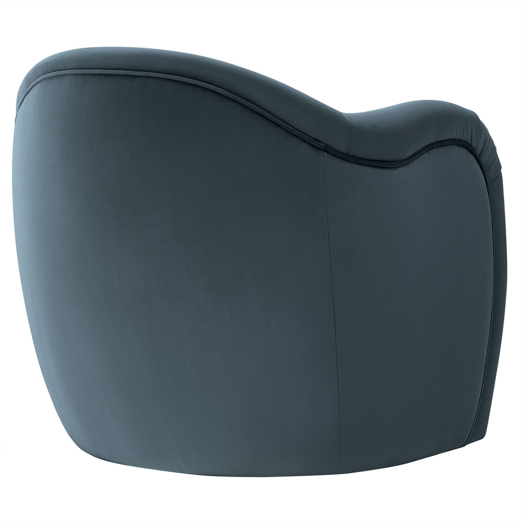 Compose Performance Velvet Accent Chair - Cadet Blue
