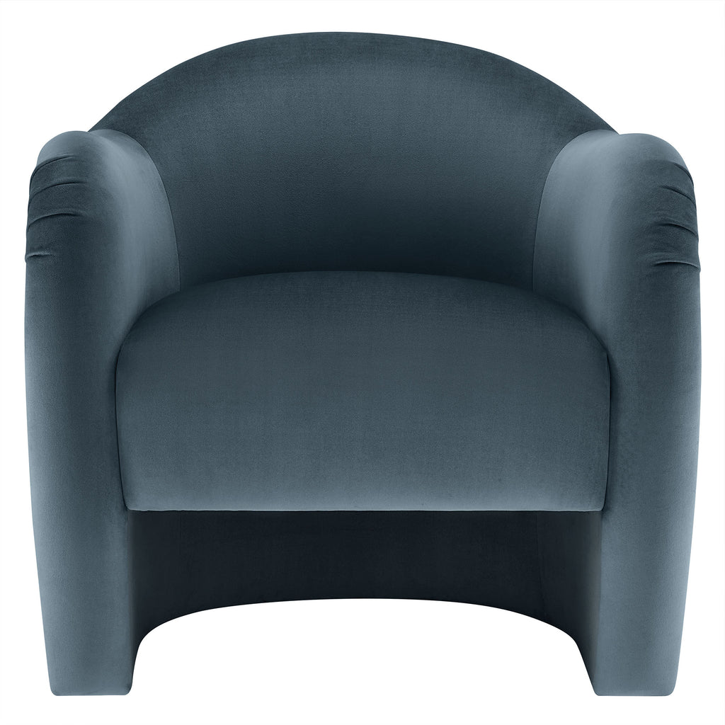 Compose Performance Velvet Accent Chair - Cadet Blue
