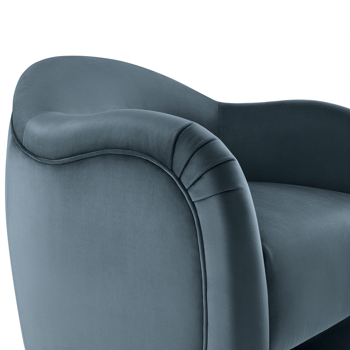 Compose Performance Velvet Accent Chair - Cadet Blue