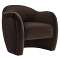 Compose Performance Velvet Accent Chair - Chocolate Brown