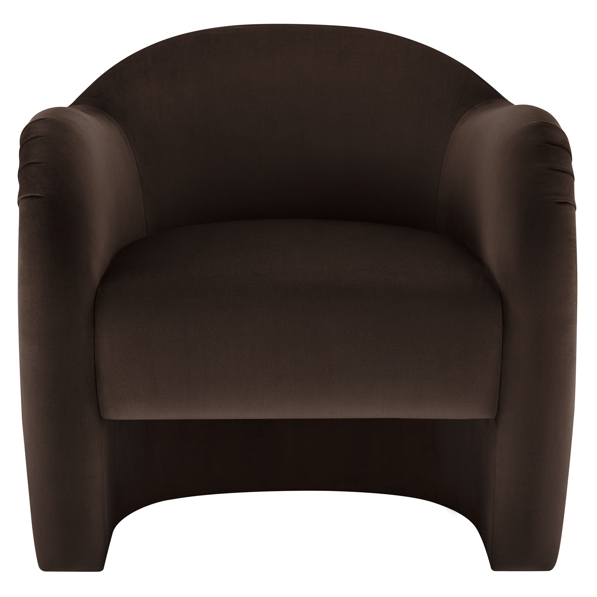Compose Performance Velvet Accent Chair - Chocolate Brown