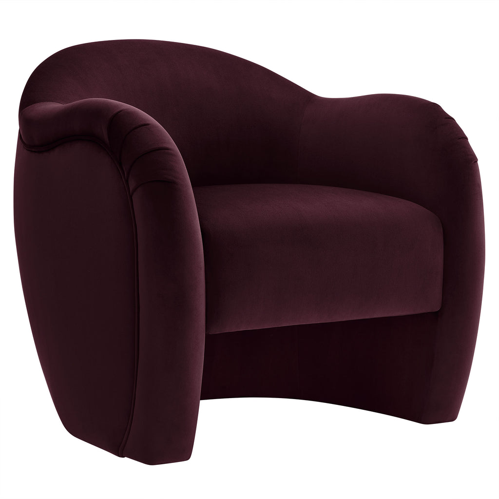 Compose Performance Velvet Accent Chair - Mulberry
