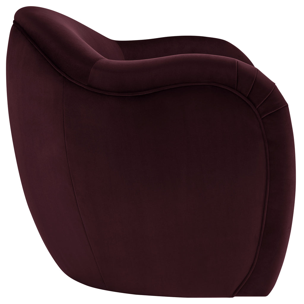Compose Performance Velvet Accent Chair - Mulberry