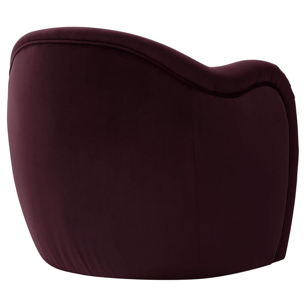 Compose Performance Velvet Accent Chair - Mulberry