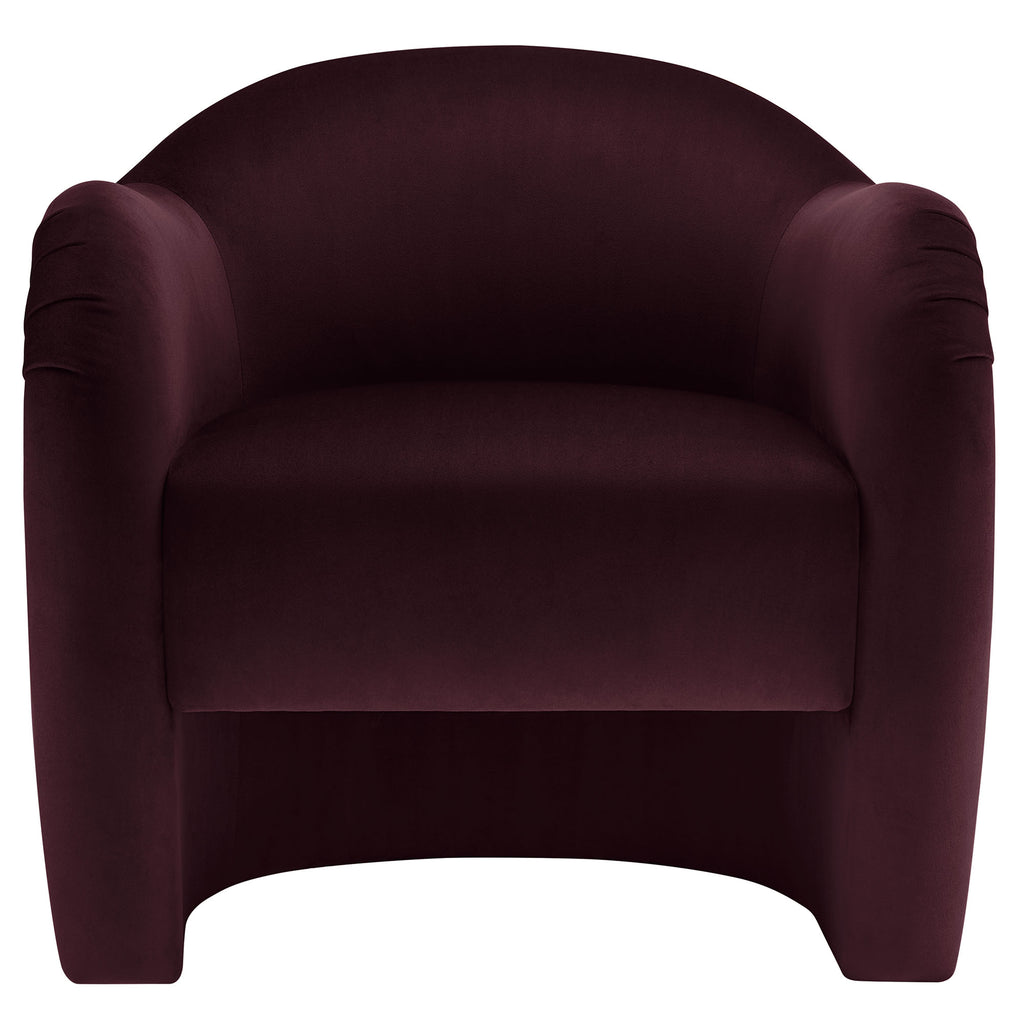 Compose Performance Velvet Accent Chair - Mulberry