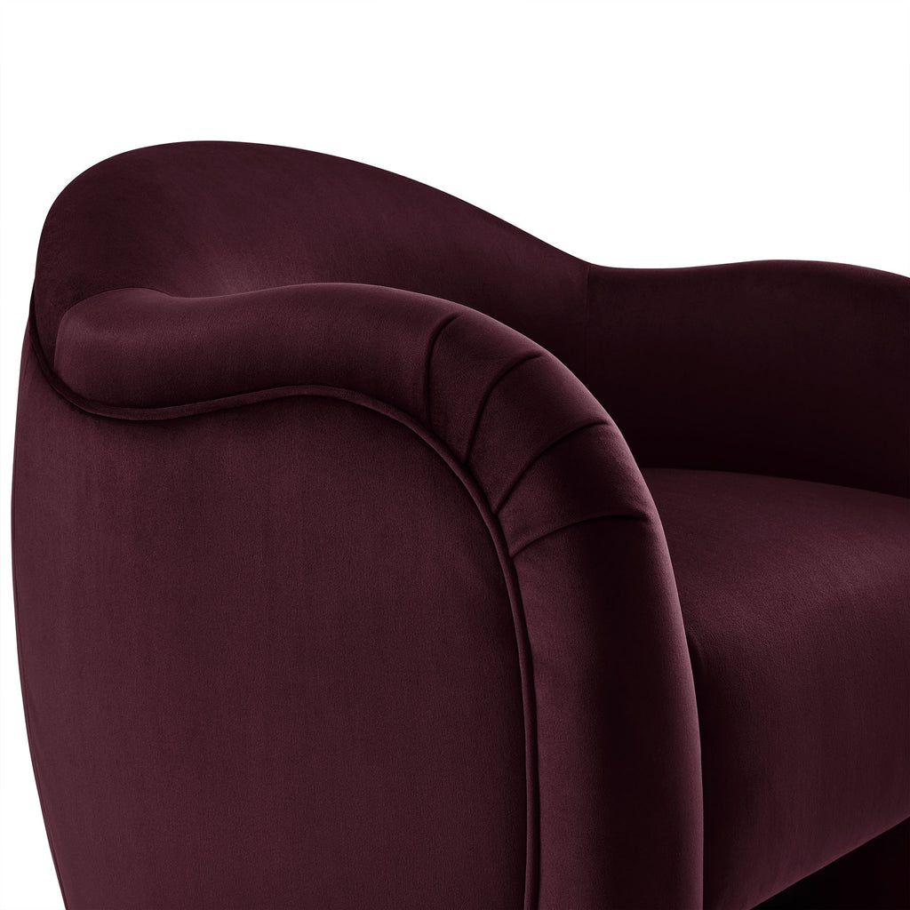 Compose Performance Velvet Accent Chair - Mulberry