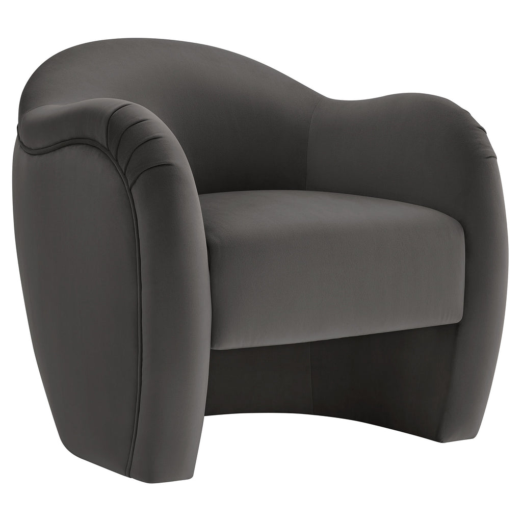 Compose Performance Velvet Accent Chair - Storm Gray