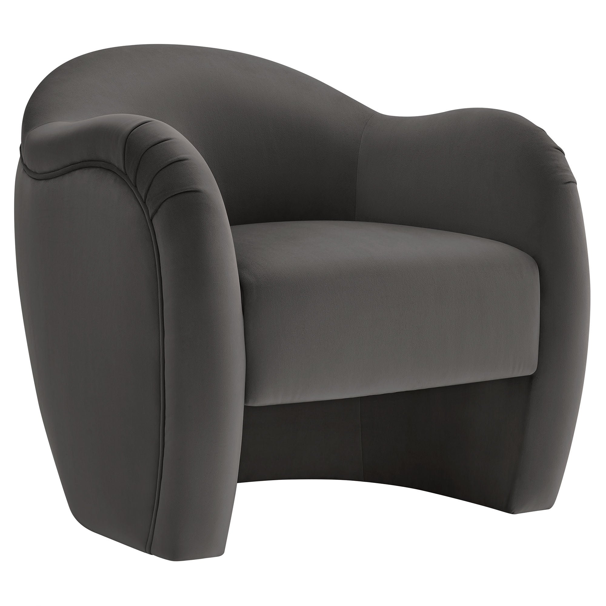Compose Performance Velvet Accent Chair - Storm Gray