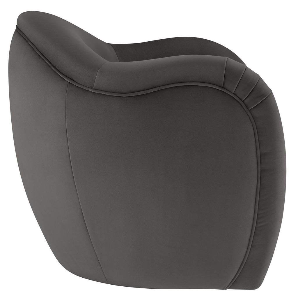 Compose Performance Velvet Accent Chair - Storm Gray
