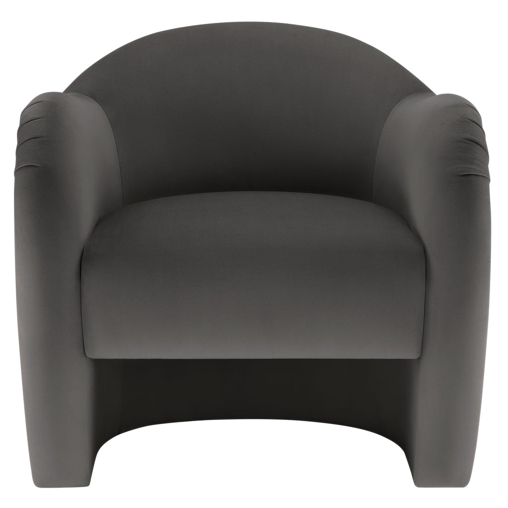 Compose Performance Velvet Accent Chair - Storm Gray