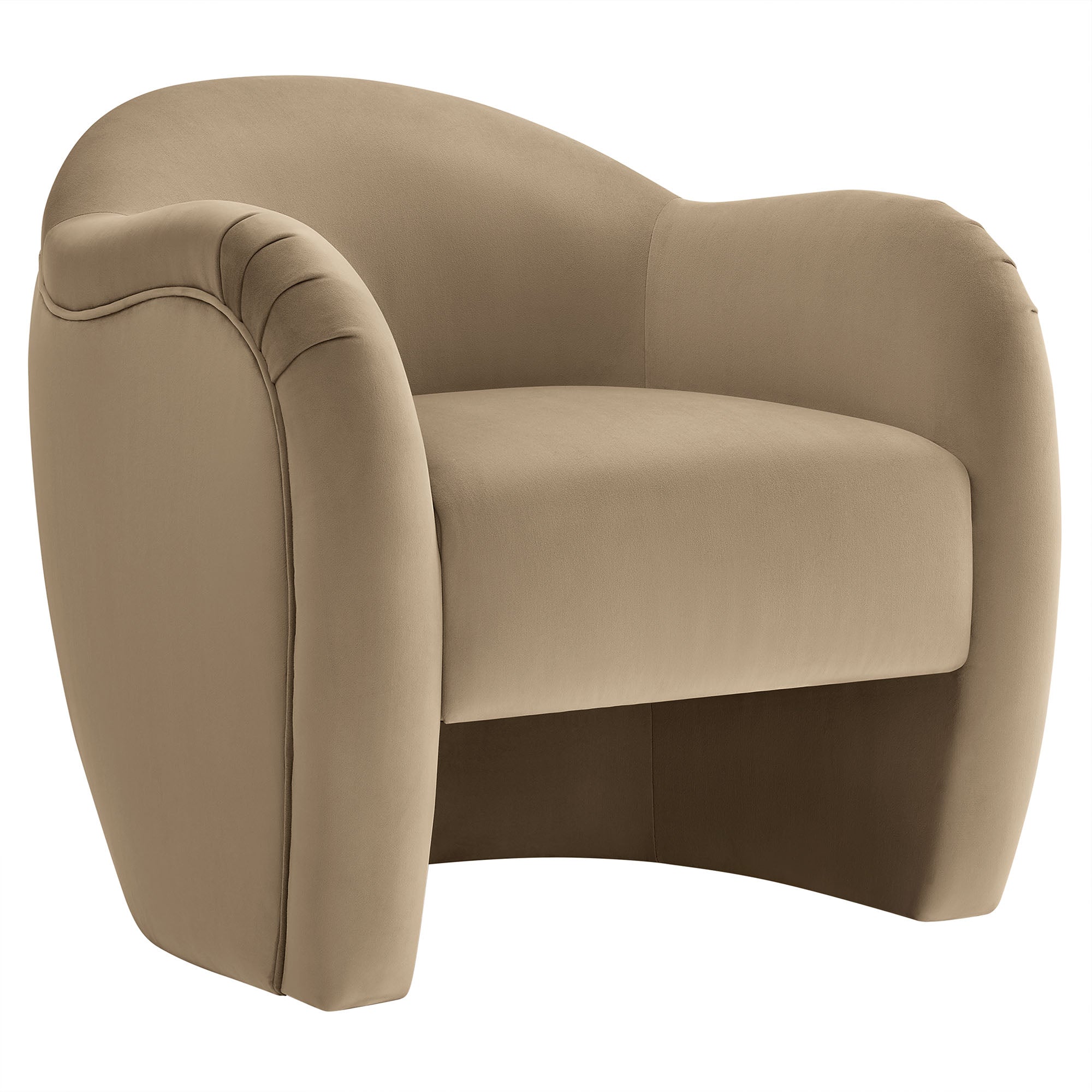 Compose Performance Velvet Accent Chair - Taupe