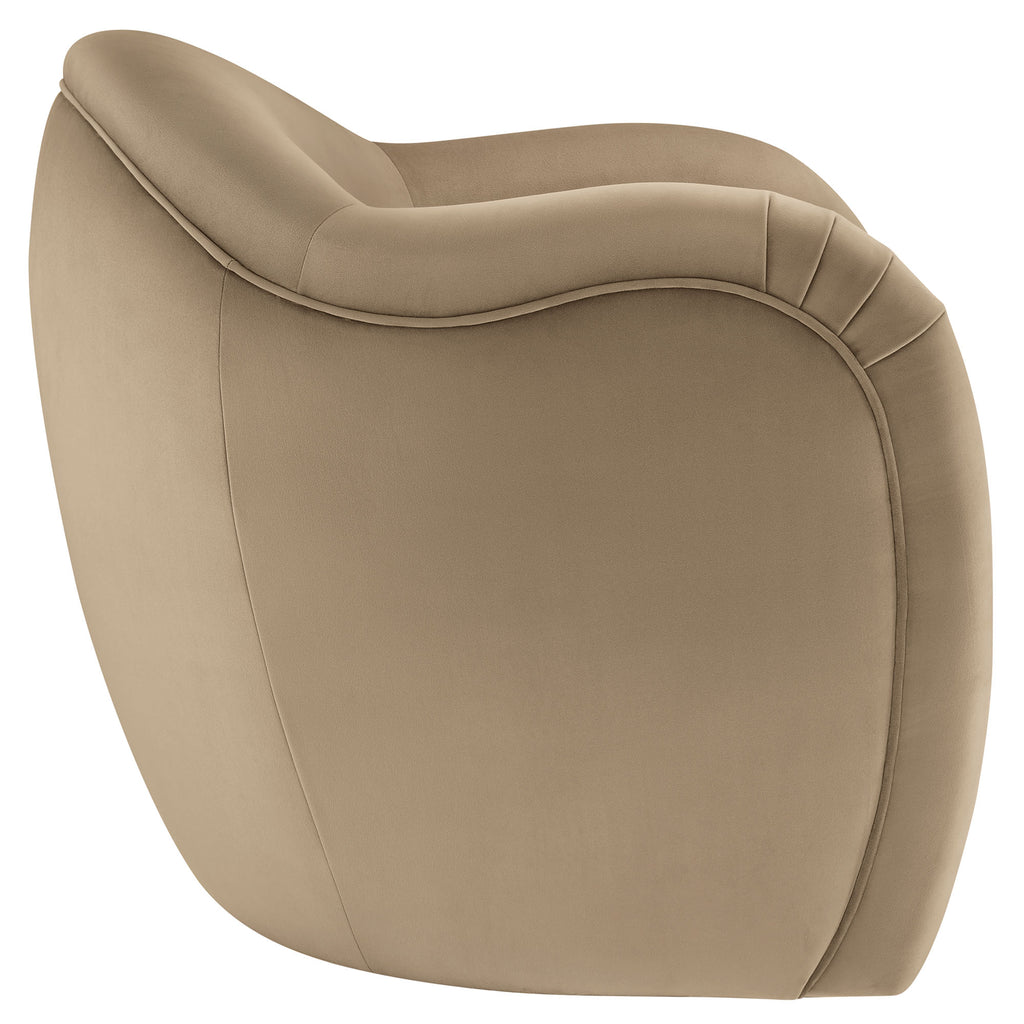 Compose Performance Velvet Accent Chair - Taupe
