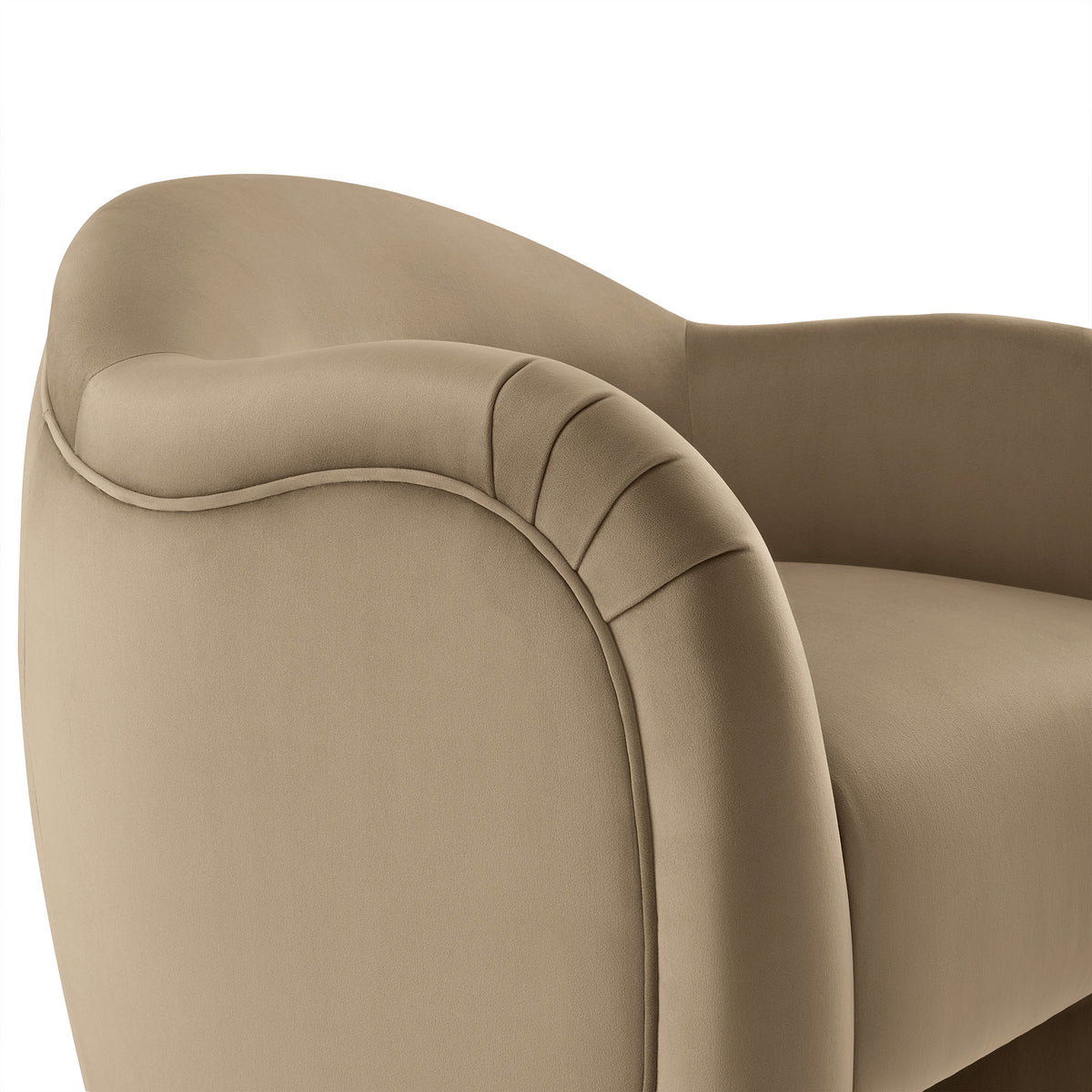 Compose Performance Velvet Accent Chair - Taupe