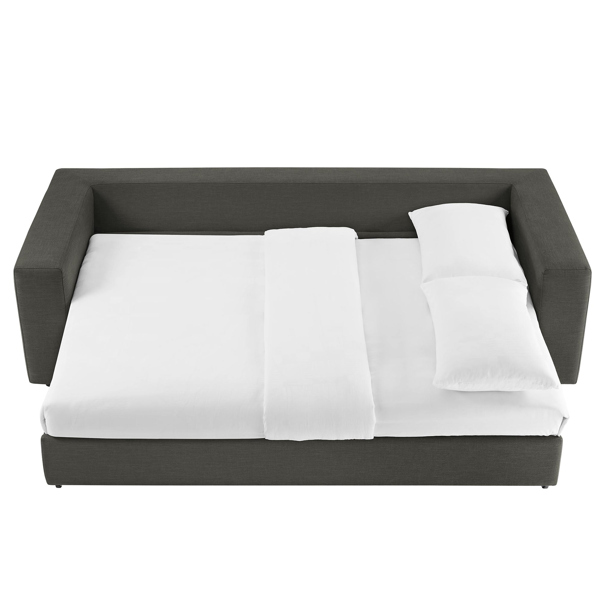 Commix Down Filled Overstuffed Sleeper Sofa - Gray