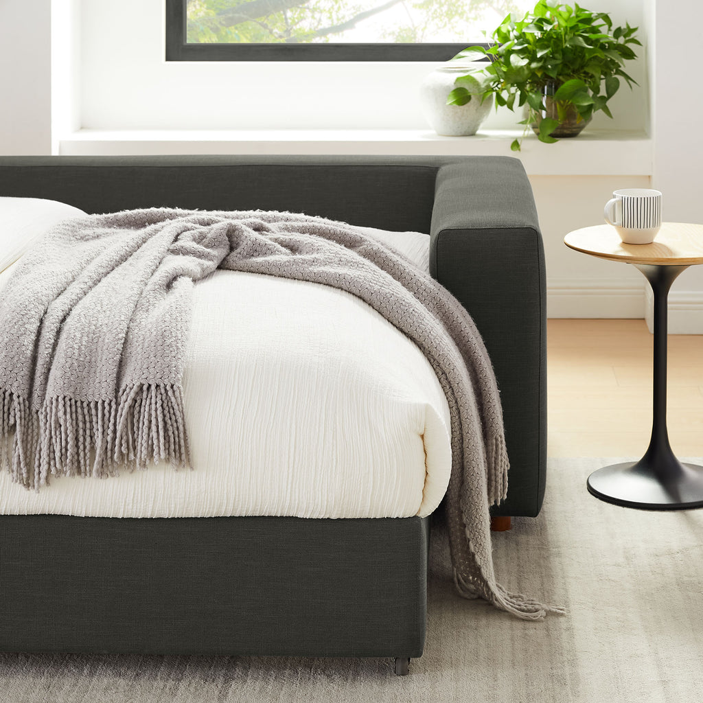 Commix Down Filled Overstuffed Sleeper Sofa - Gray
