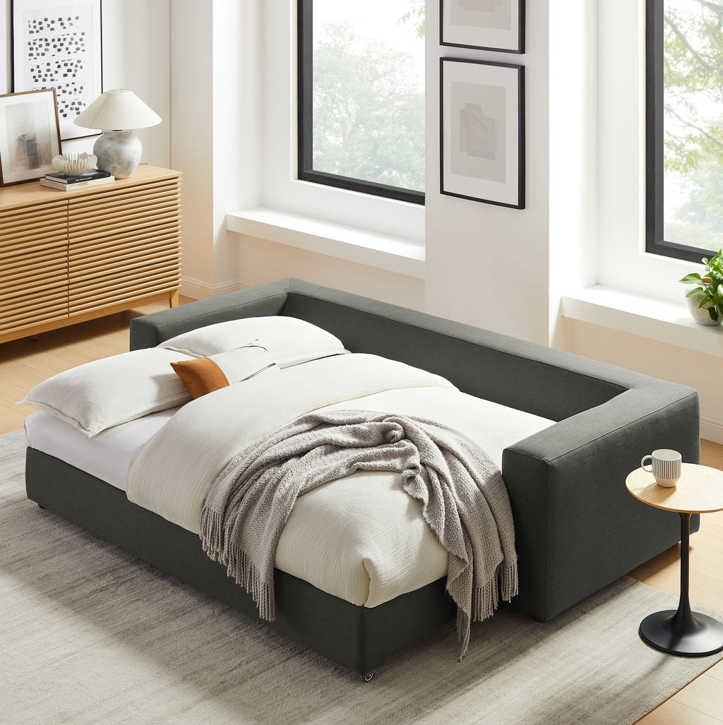 Commix Down Filled Overstuffed Sleeper Sofa - Gray