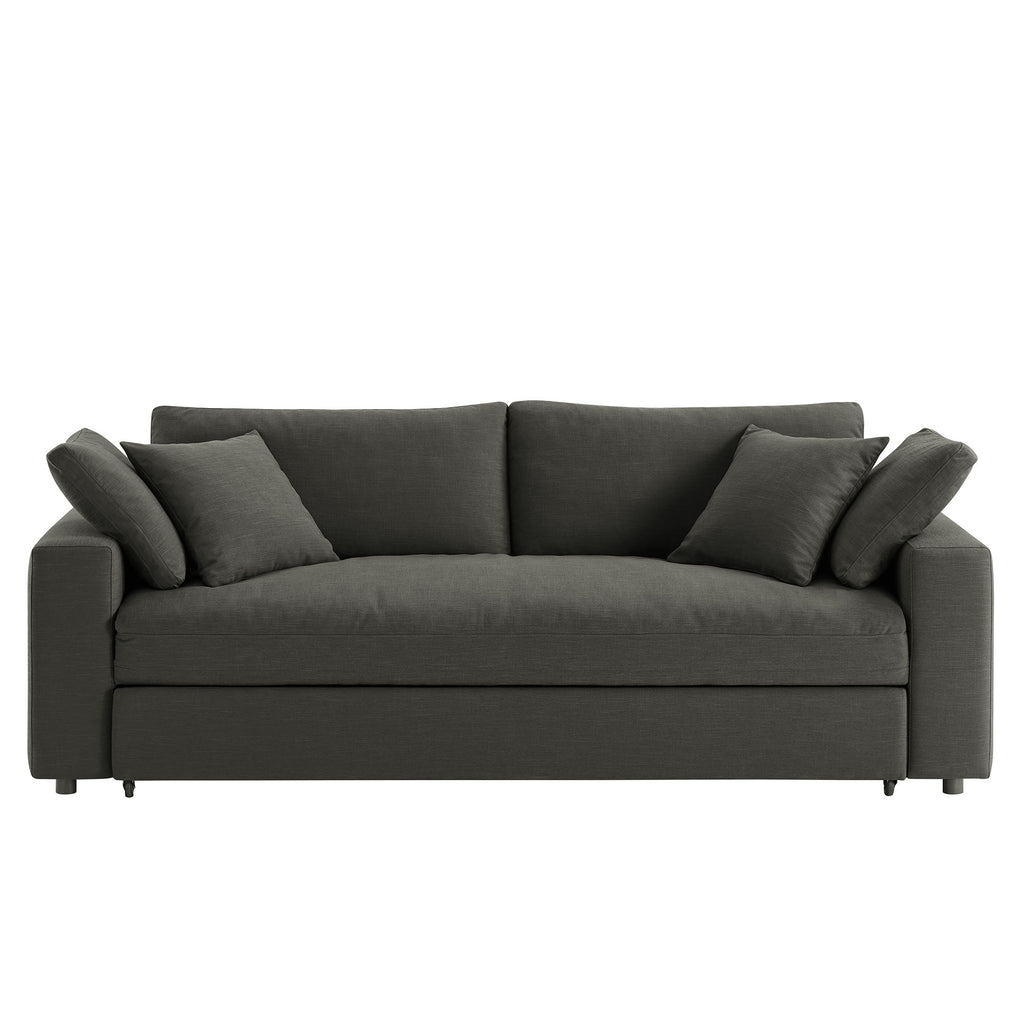 Commix Down Filled Overstuffed Sleeper Sofa - Gray