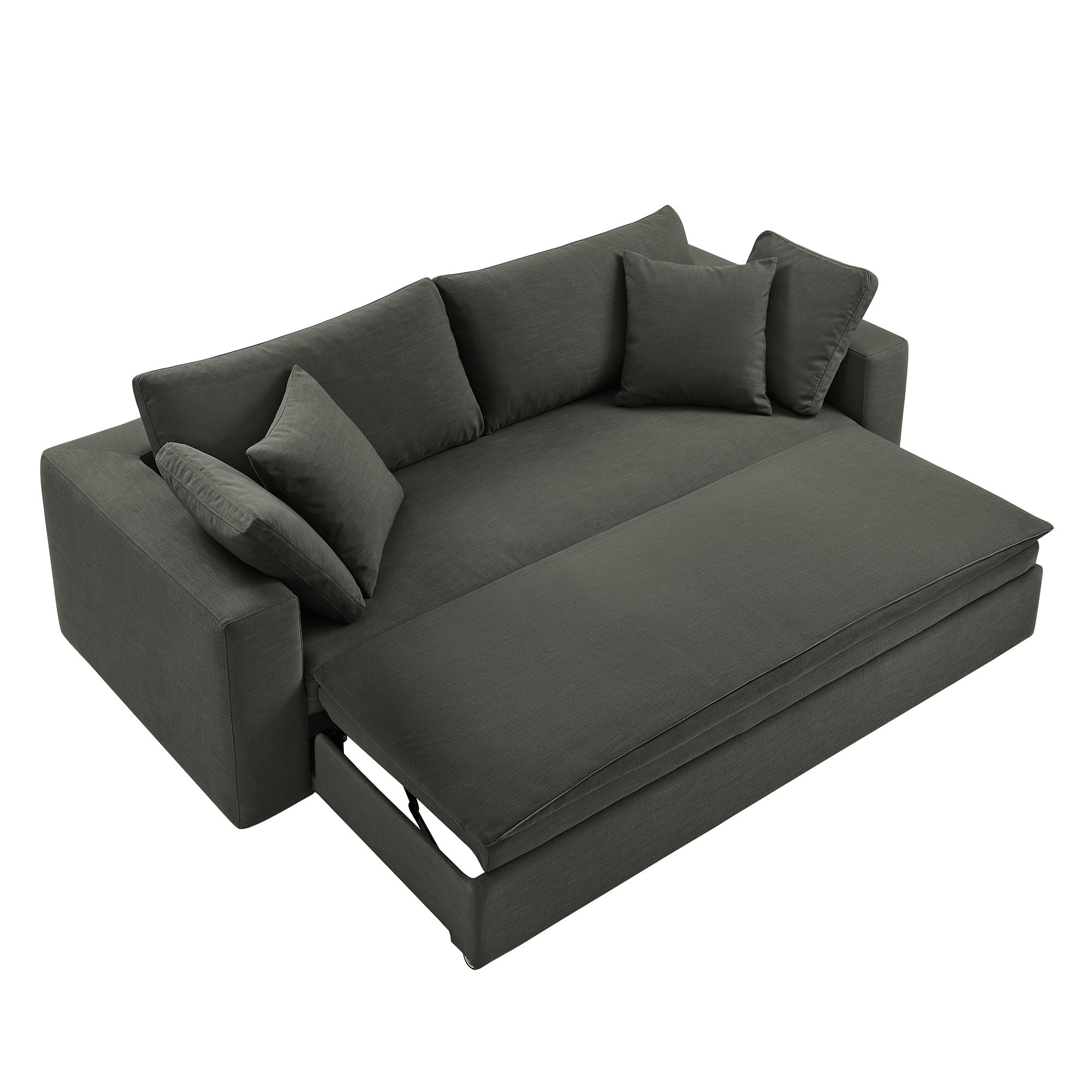Commix Down Filled Overstuffed Sleeper Sofa - Gray
