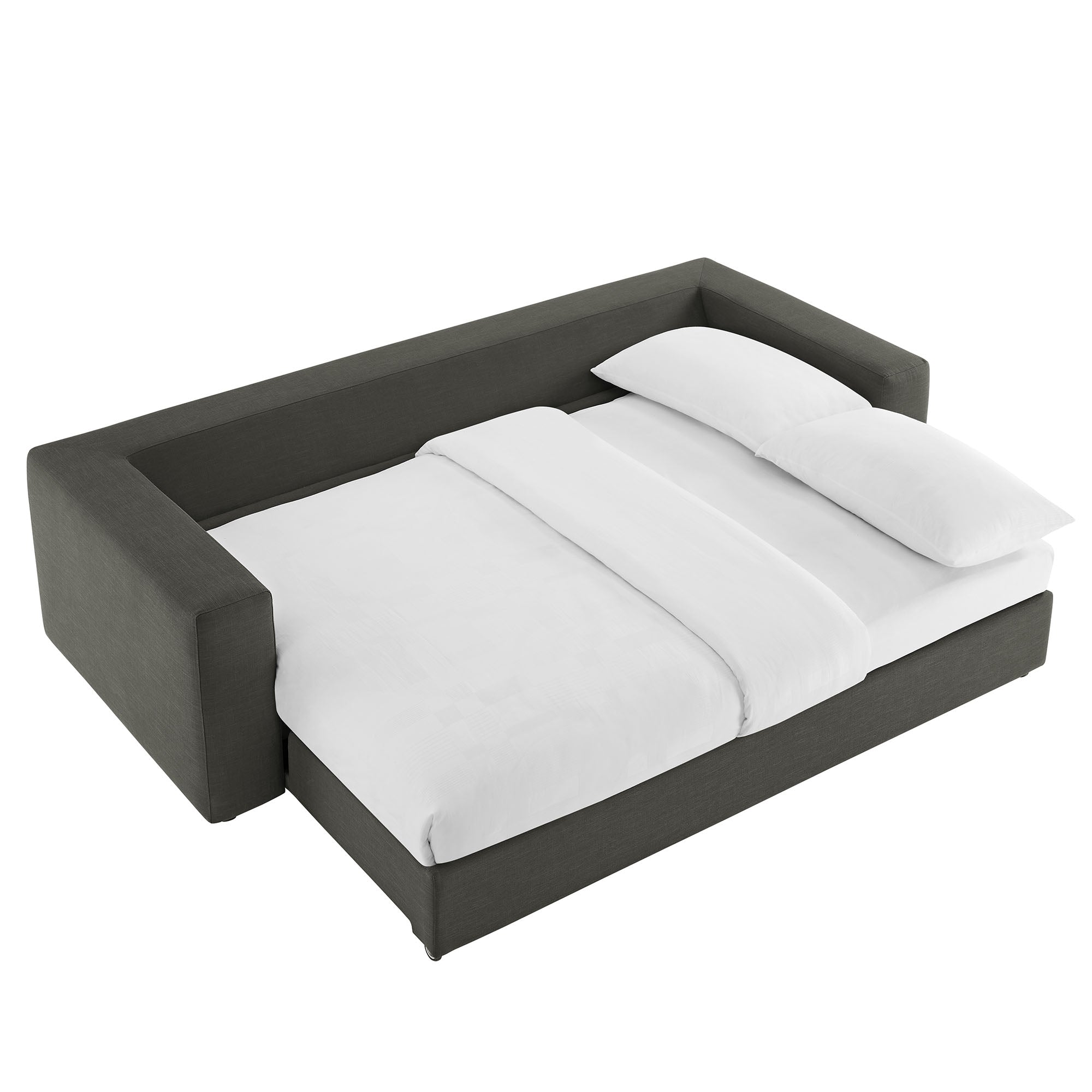 Commix Down Filled Overstuffed Sleeper Sofa - Gray