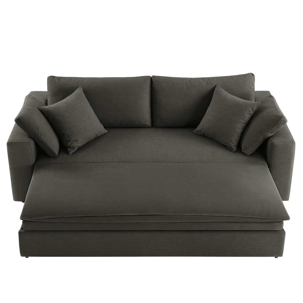 Commix Down Filled Overstuffed Sleeper Sofa - Gray