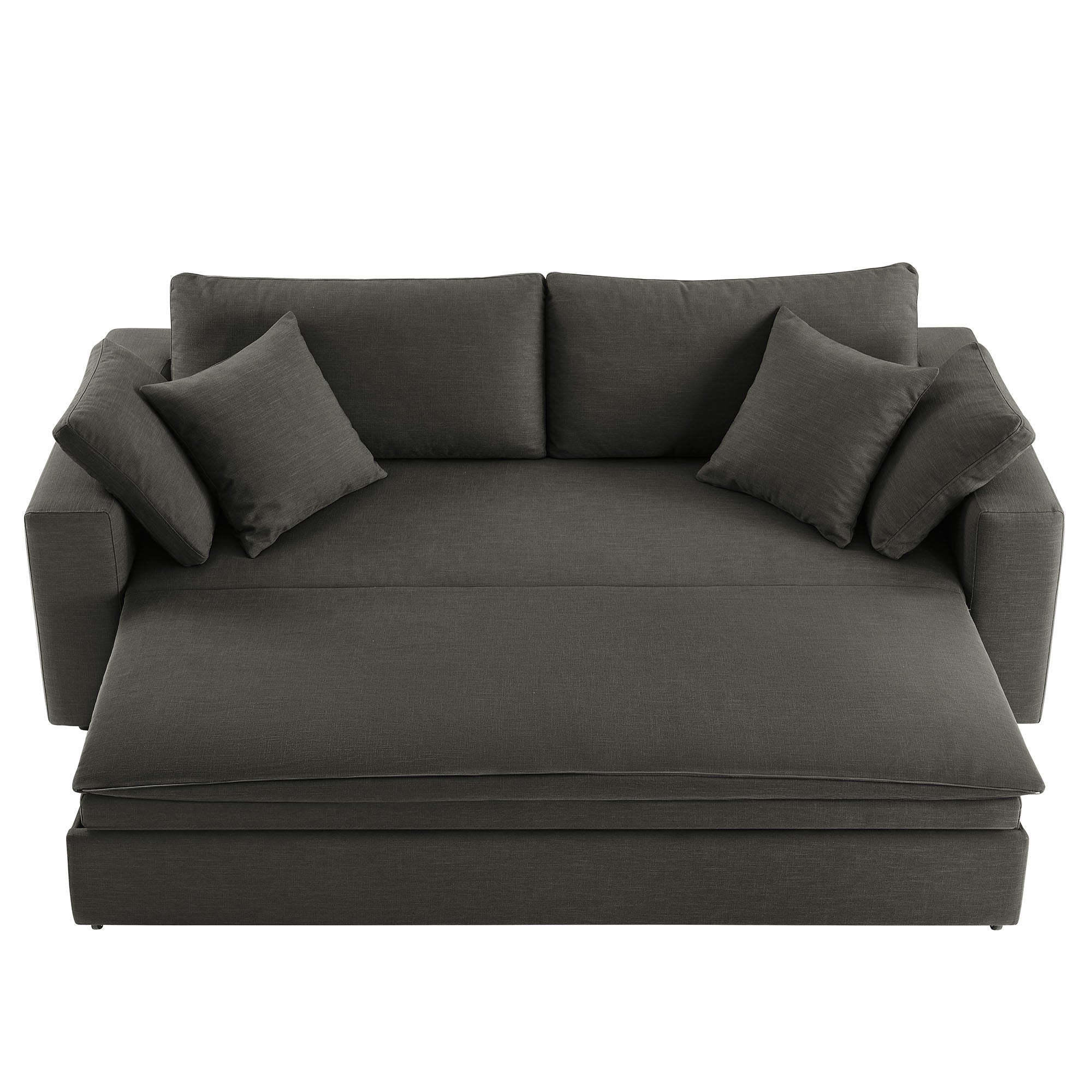 Commix Down Filled Overstuffed Sleeper Sofa - Gray