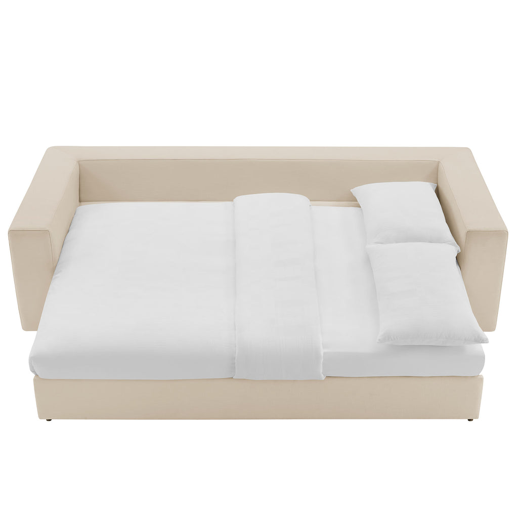 Commix Down Filled Overstuffed Sleeper Sofa - Light Beige