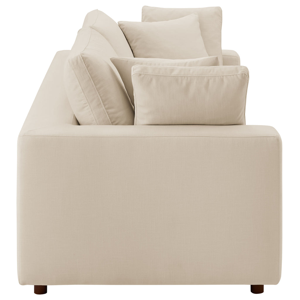 Commix Down Filled Overstuffed Sleeper Sofa - Light Beige