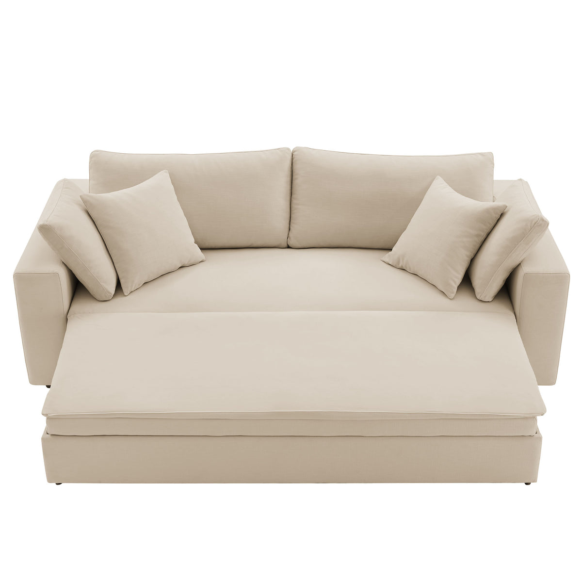Commix Down Filled Overstuffed Sleeper Sofa - Light Beige