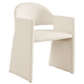 Talia Performance Velvet Dining Armchair - Alabaster