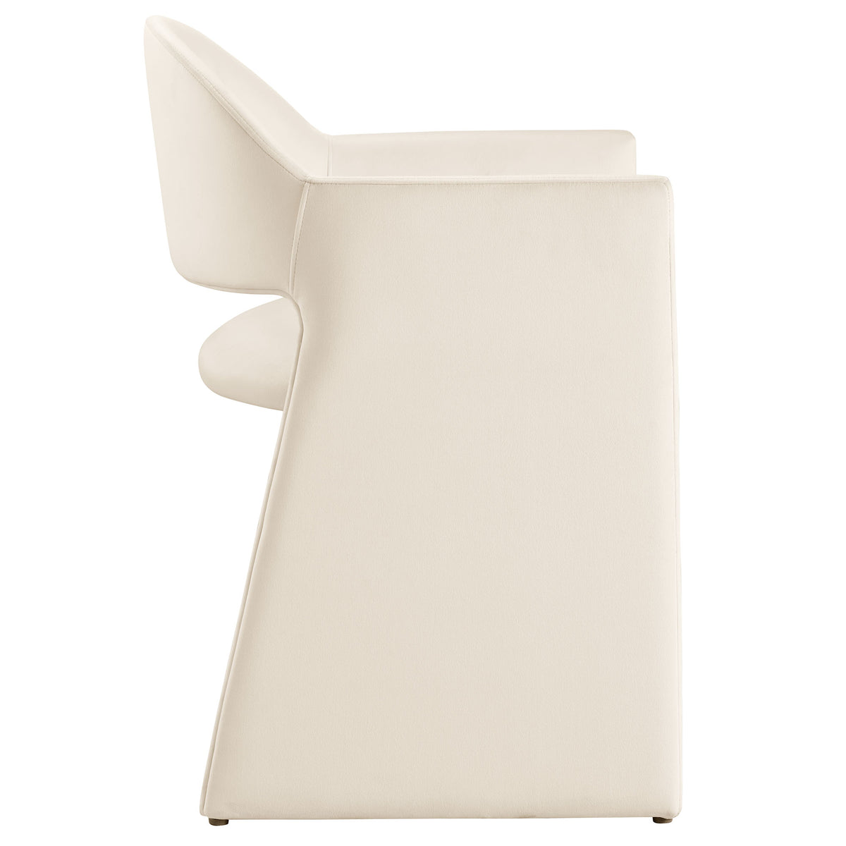 Talia Performance Velvet Dining Armchair - Alabaster