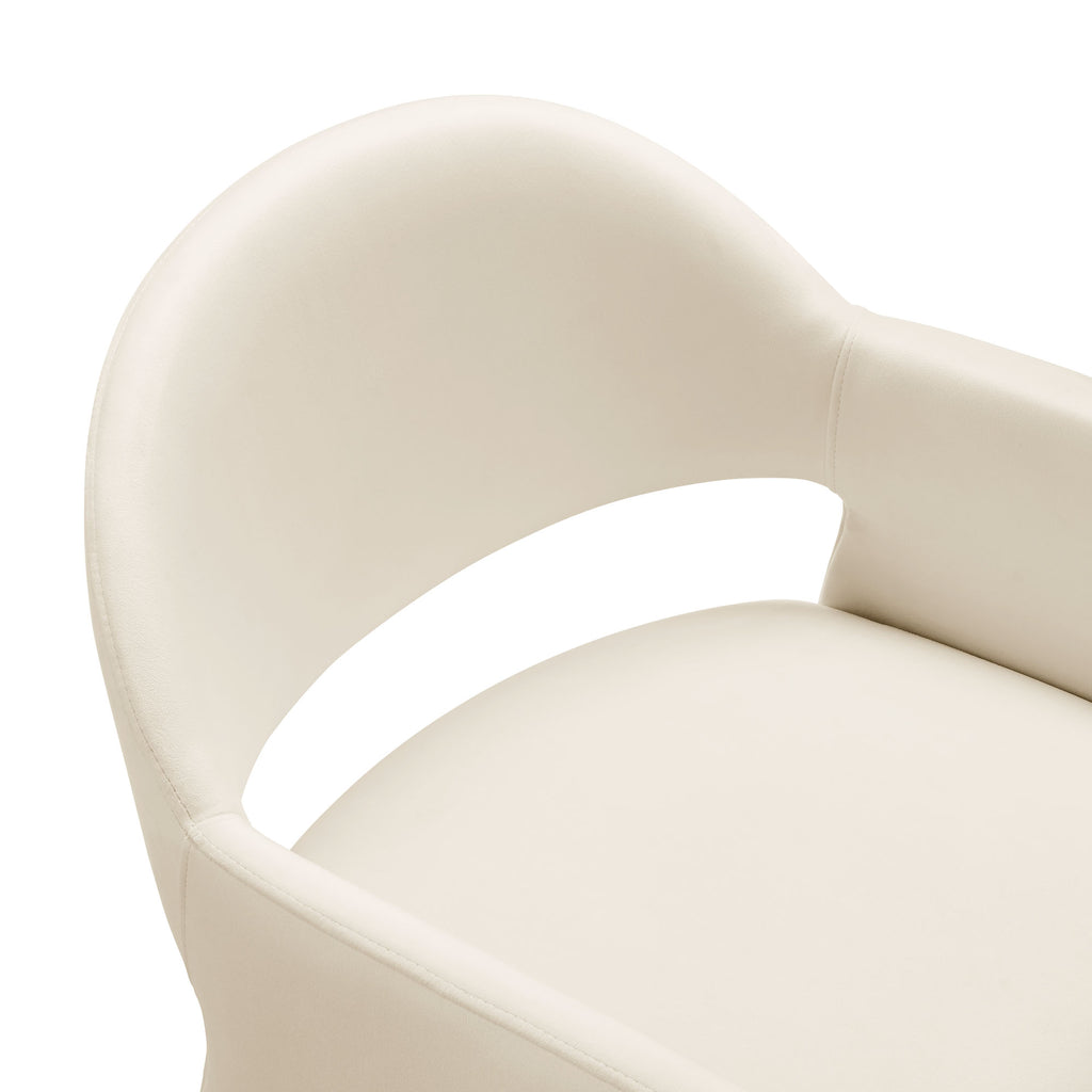 Talia Performance Velvet Dining Armchair - Alabaster