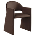Talia Performance Velvet Dining Armchair - Chocolate Brown